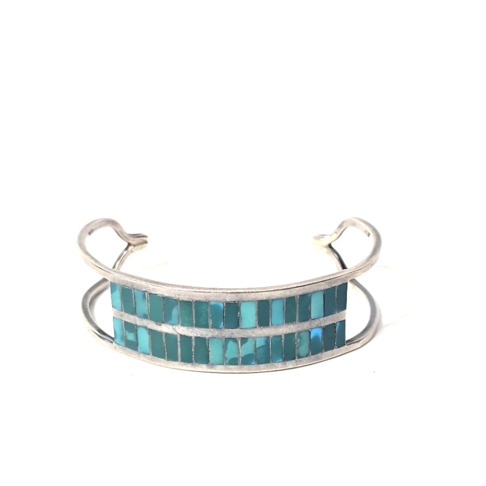 Vintage Navajo Silver and Turquoise Bracelet
